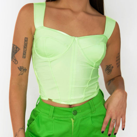 VELVEL LACE UP TOP